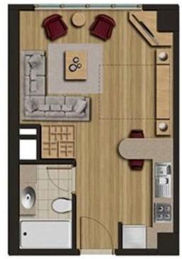 Stüdyo Konut Planı