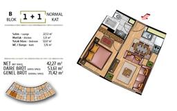1+1 Konut Planı
