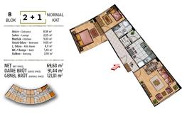 2+1 Konut Planı