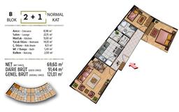 2+1 Konut Planı