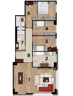 3+1 Konut Planı