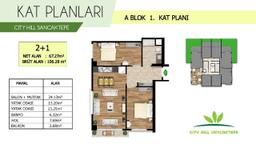 2+1 Konut Planı