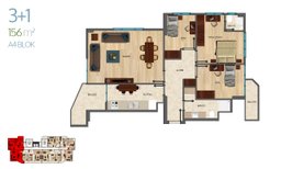3+1 Konut Planı