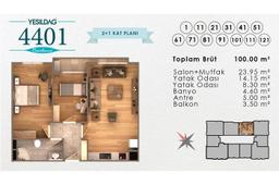 2+1 Konut Planı