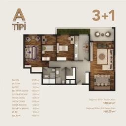 3+1 Konut Planı
