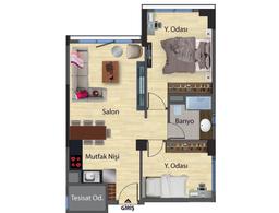 2+1 Konut Planı