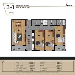 3+1 Konut Planı