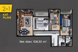 2+1 Konut Planı