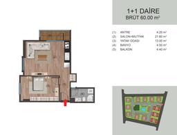 1+1 Konut Planı