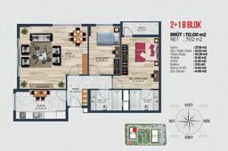 2+1 Konut Planı