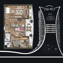 2+1 Konut Planı