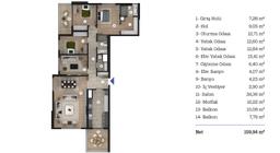 4+1 Konut Planı
