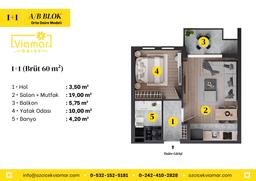 1+1 Konut Planı