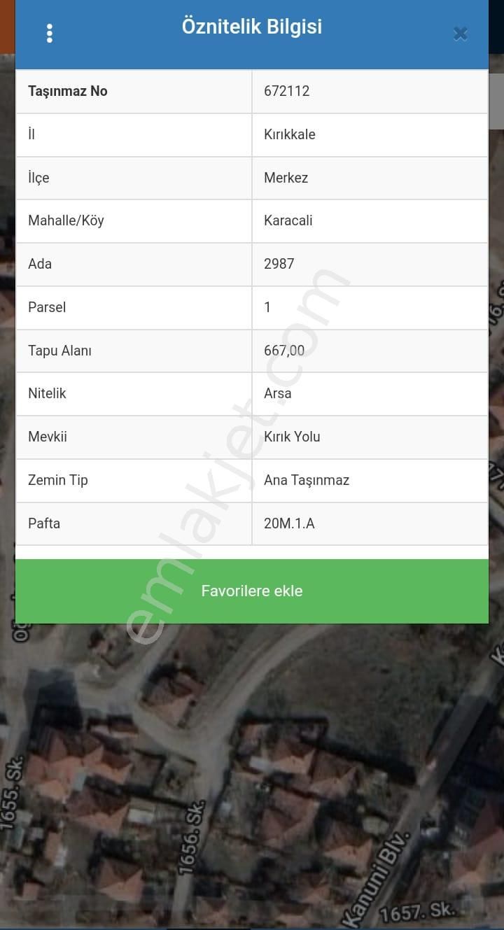 Uzm.g.y.d=kırıkkale'de 667 M2 Tek Tapulu Kat Karşılığı Satılık Arsa = - Görsel 4