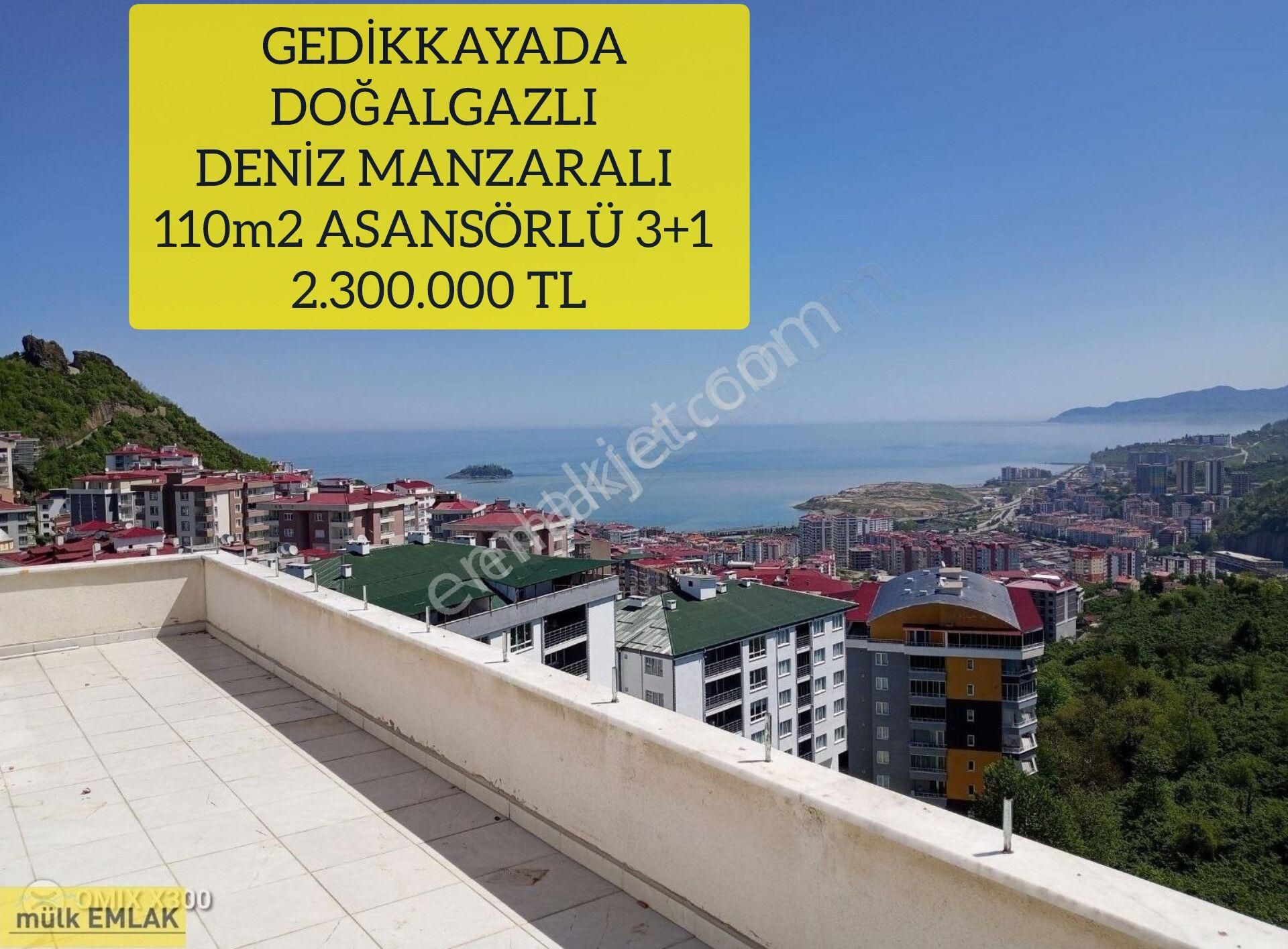 Giresun Merkez Gedikkaya Satılık Daire (47) Doğalgazlı Deniz Manzaralı 110m2 Asansörlü 3+1 Gedikkayadaki S