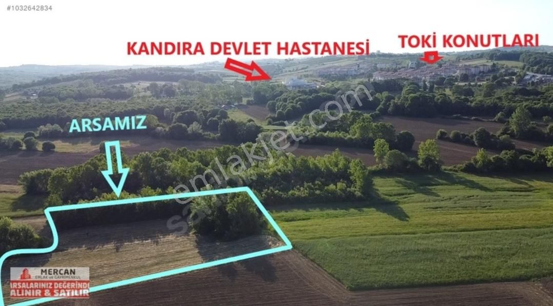 Kandıra Orhan Satılık Tarla KANDIRA DEVLET HASTANESİNE 450 M.MESAFEDE DÖRT BUÇUK DÖNÜM YERİMİZ SATILIKTIR