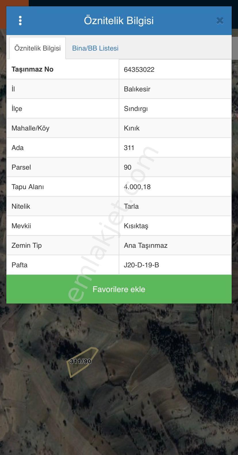 Pazarlık Teklif Etmeyin Balıkesir Sındırgı Kınık 4.000 M2 Tarla