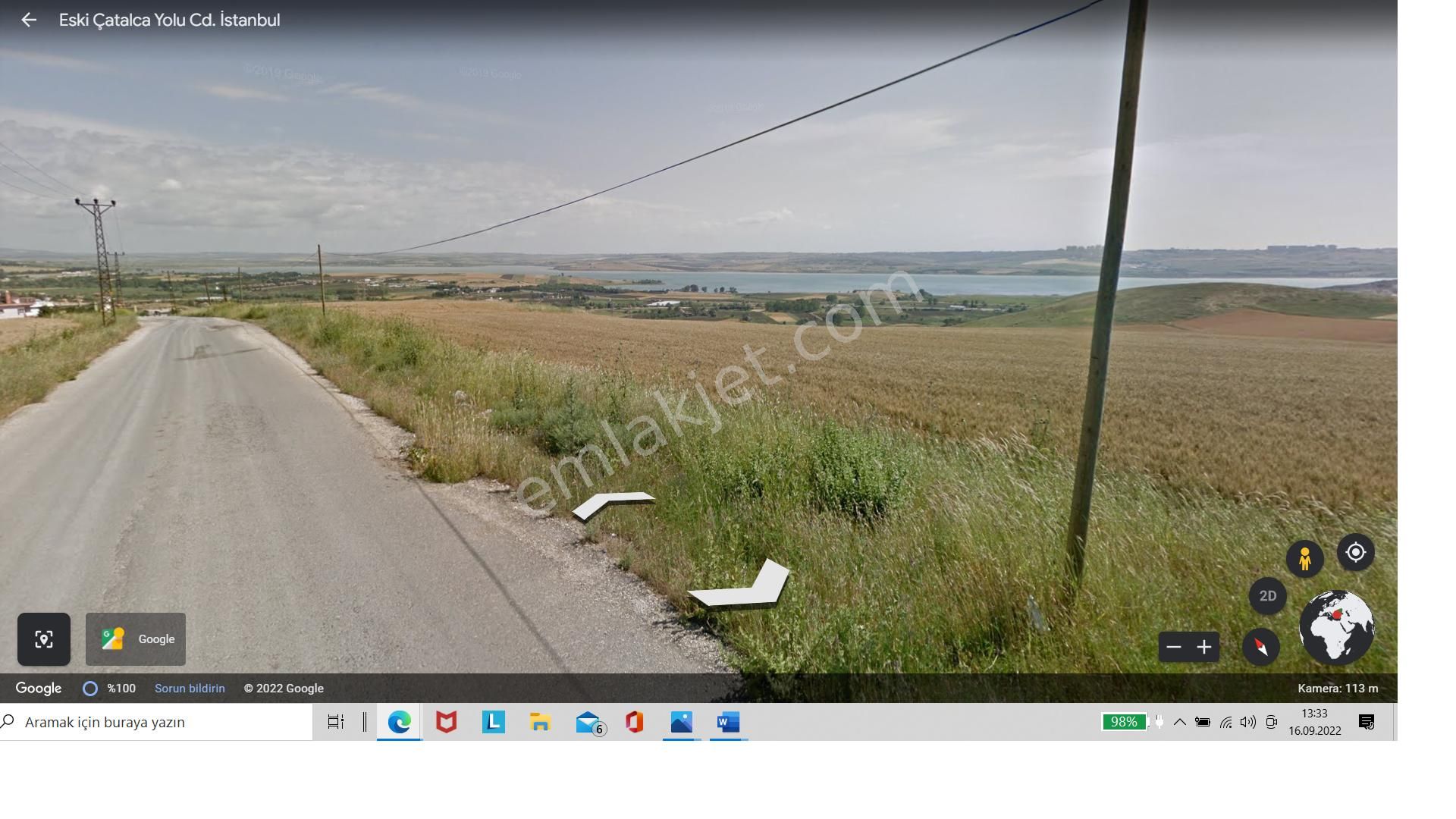 Tepecikte 250 M2 Göl Manzaralı İmarlı 250 M2 Fiyat 1380,000tl - Görsel 3