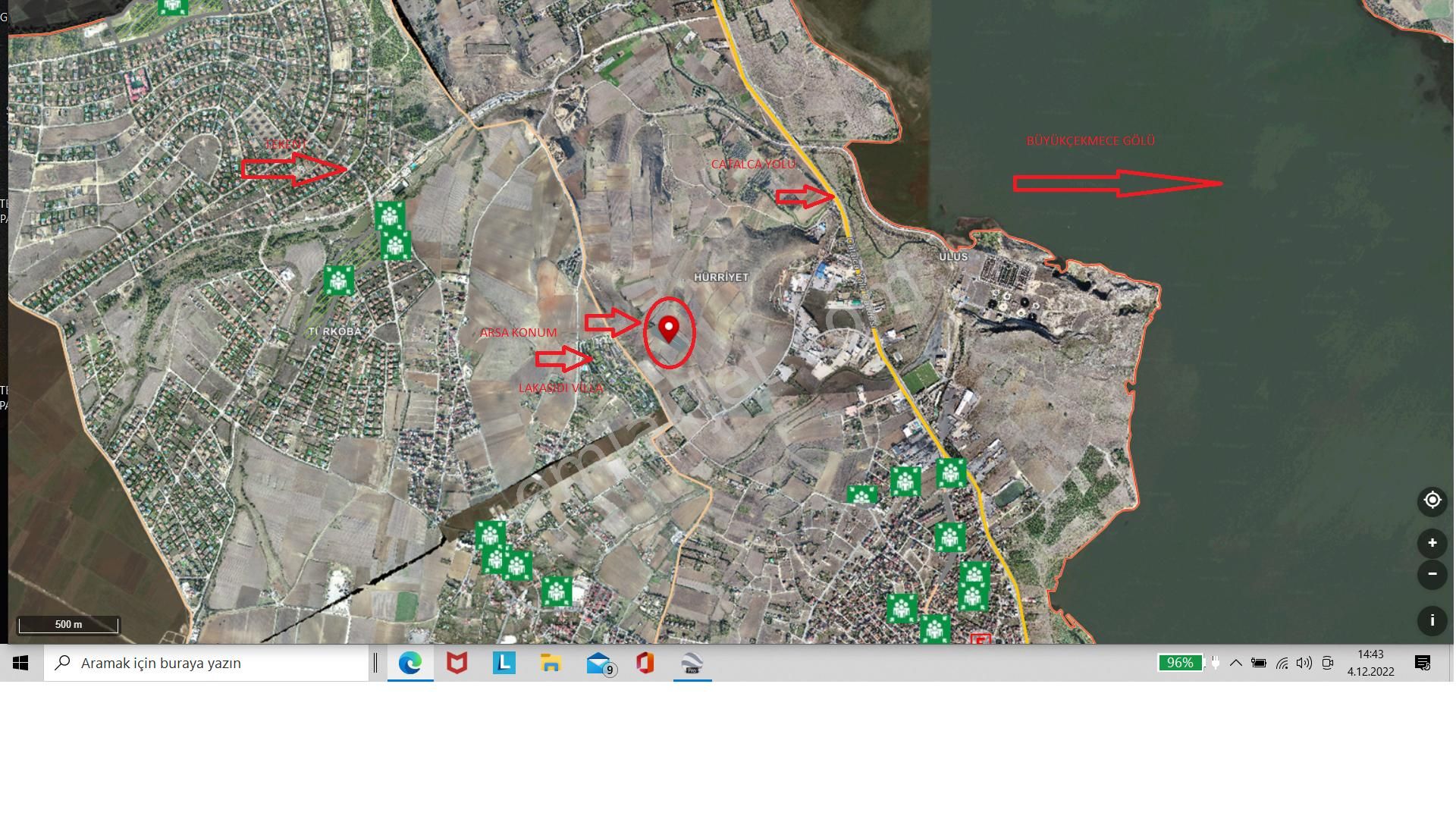 Tepecikte 250 M2 Göl Manzaralı İmarlı 250 M2 Fiyat 1380,000tl - Görsel 2