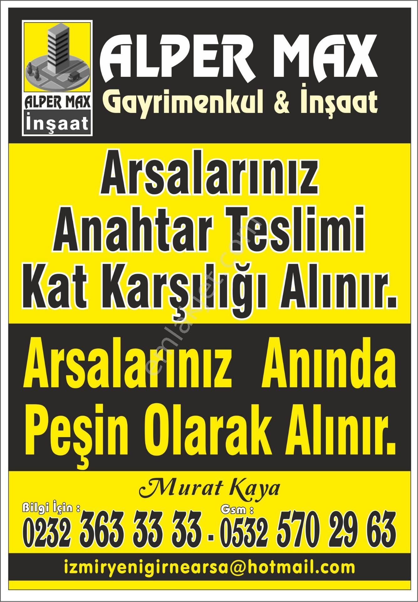 Didim Akbük Satılık Konut+Ticaret Alanı ALPER MAX EMLAK TAN DİDİM DE SATILIK VE KAT KARŞILIĞI İMARLI ARSALAR