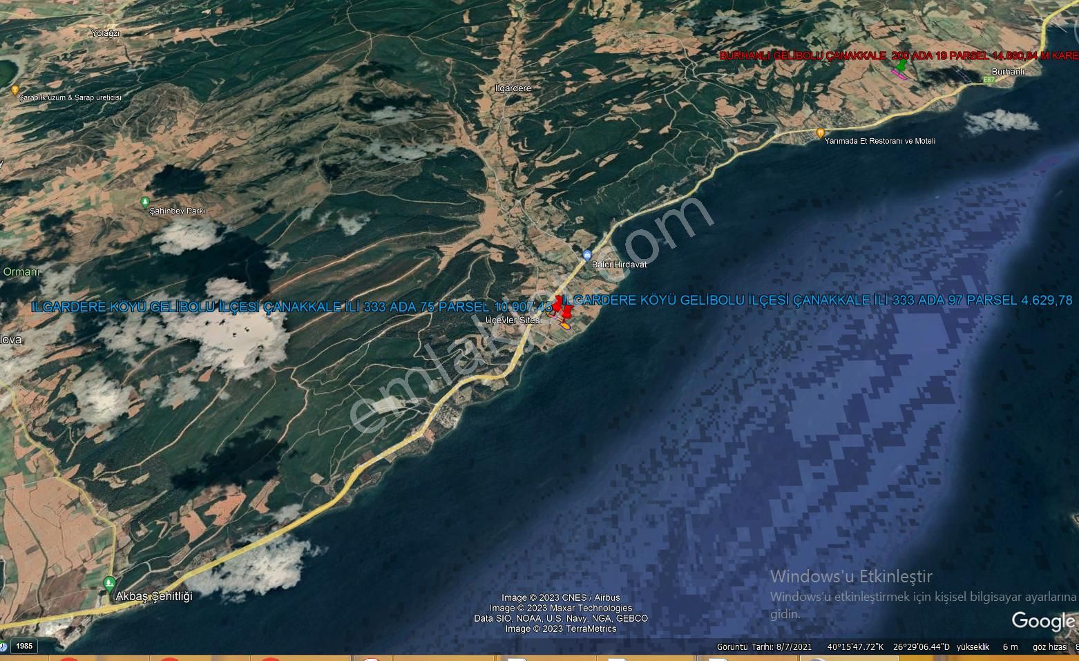 Gelibolu Ilgardere De Full Boğaz Ve Köprü Manzaralı 15.538 M Kare Arsa - Görsel 3