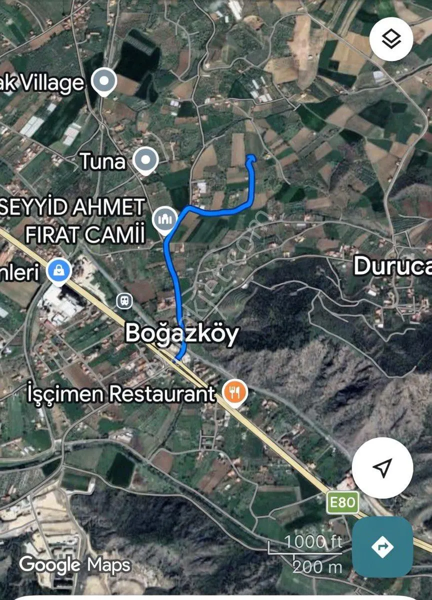 DURUCA KÖYÜ SAHİBİNDEN SATILIK TARLA 5039,50-M2 - Görünüm 4