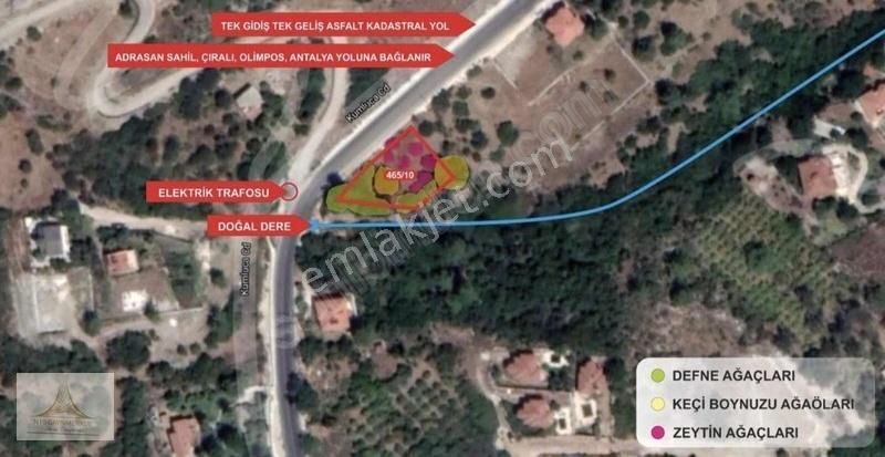 Kumluca Adrasan Satılık Villa İmarlı ADRASANDA MUKEMMEL KONUMDA 714 M2 SATILIK KONUT VİLLA ARSASI