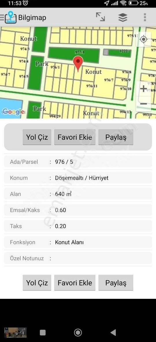 Döşemealtı Yeşilbayır Satılık Konut İmarlı ***YEŞİLBAYIRDA İKİZ VİLLA YAPIMINA UYGUN 640m2 SATILIK ARSA***