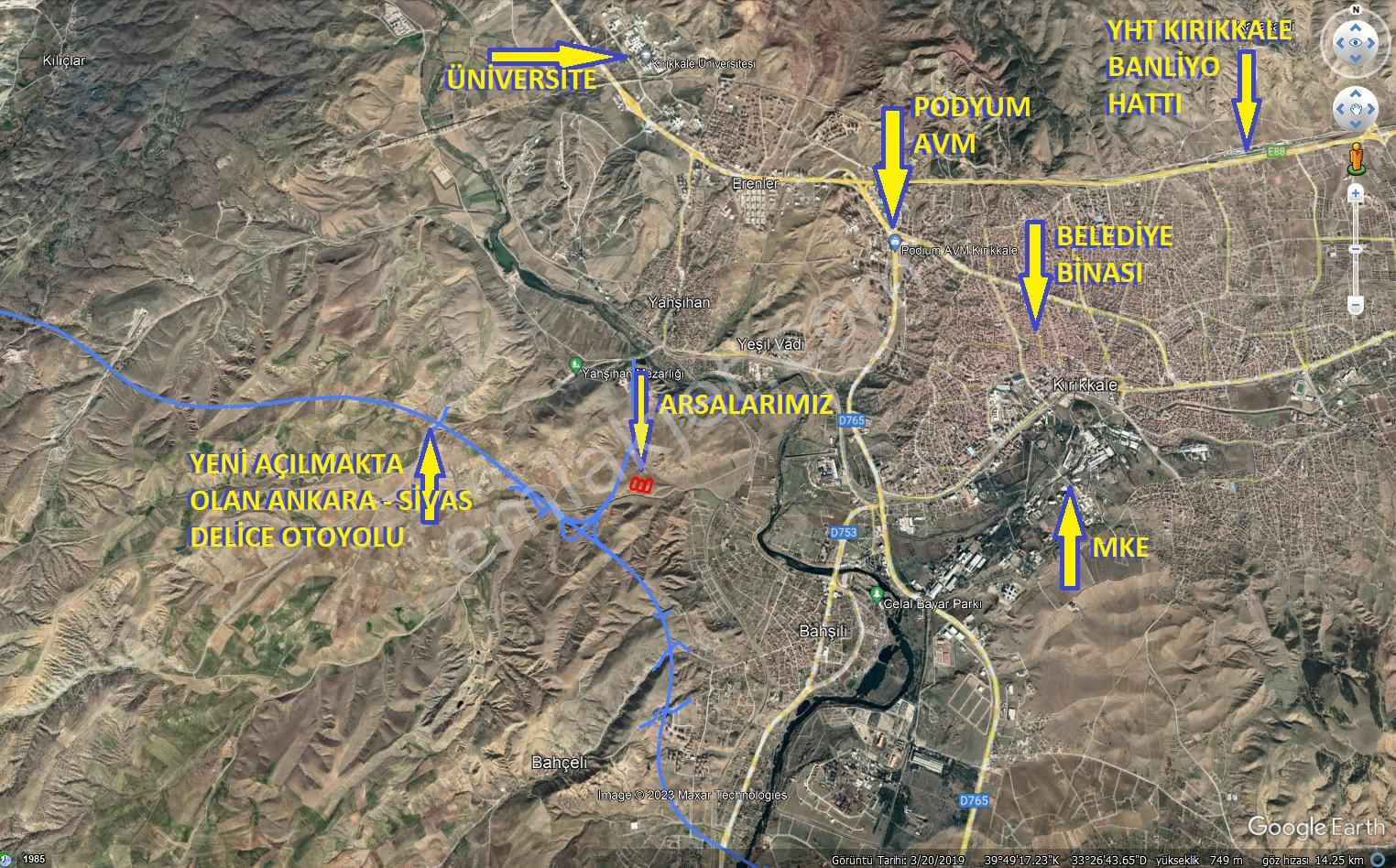 Yahşihan Alaaddin Satılık Konut İmarlı Kırıkkale 5 Kat 1.5 Emsal Küçük Yatırımcı İçin Büyük Fırsat Arsaları!!!