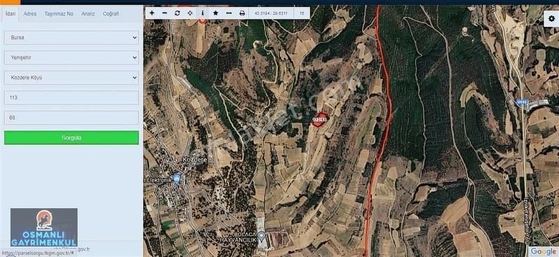 Yenişehir Kozdere Satılık Tarla Kozdere Mahallesinde Yol Problemi Olmayan Yatırımlık Arazi