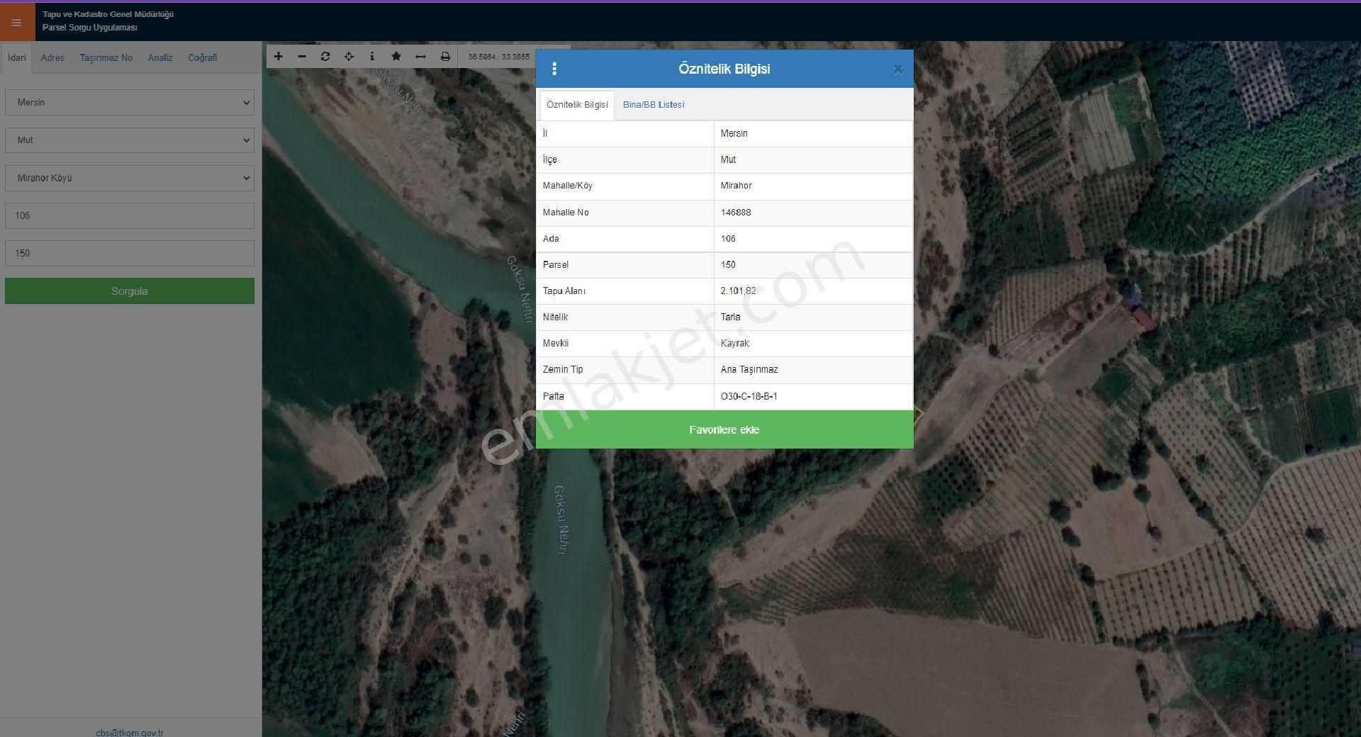 Mersin İl, Mut İlçe, Mirahor Mahalle