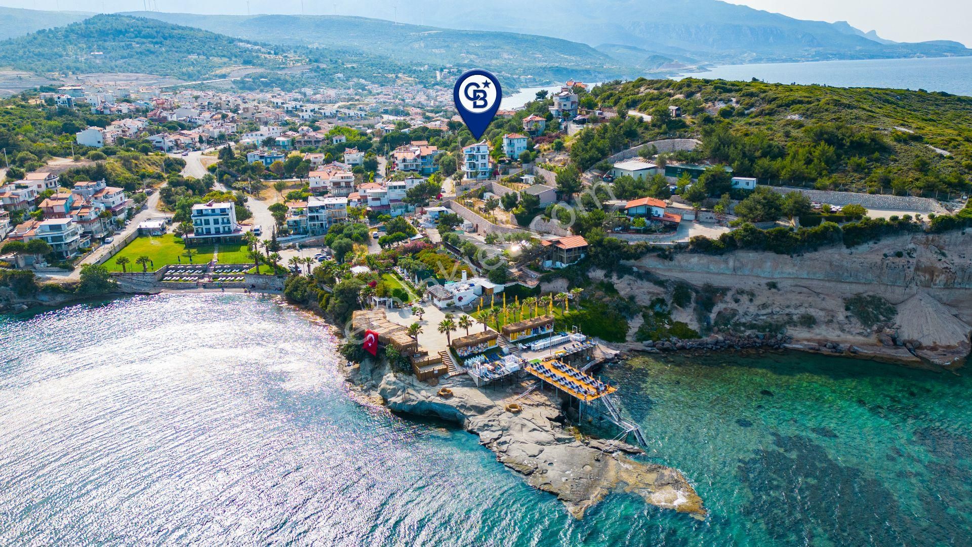 Karaburun Mordoğan Satılık Villa  Karaburun Mordoğan Ayıbalığı'nda Deniz Manzaralı Villa