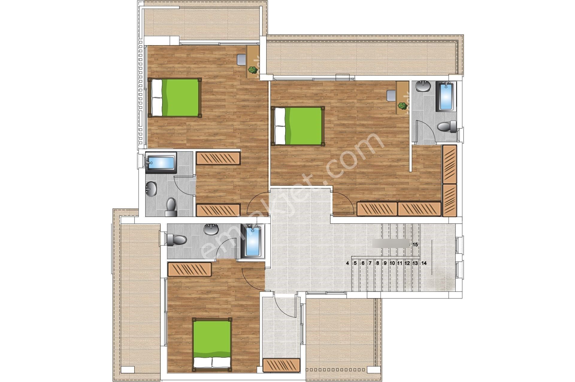 Karmi'de 4+1 Muhteşem Villa Fırsatı - Görsel 7