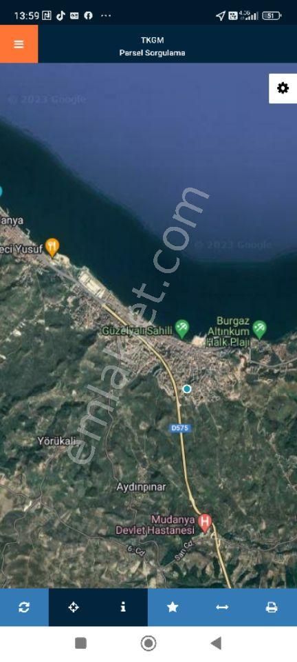 Mudanya Güzelyalı Eğitim Satılık Zeytinlik Deniz manzaralı villa imarlı satılık bahçe