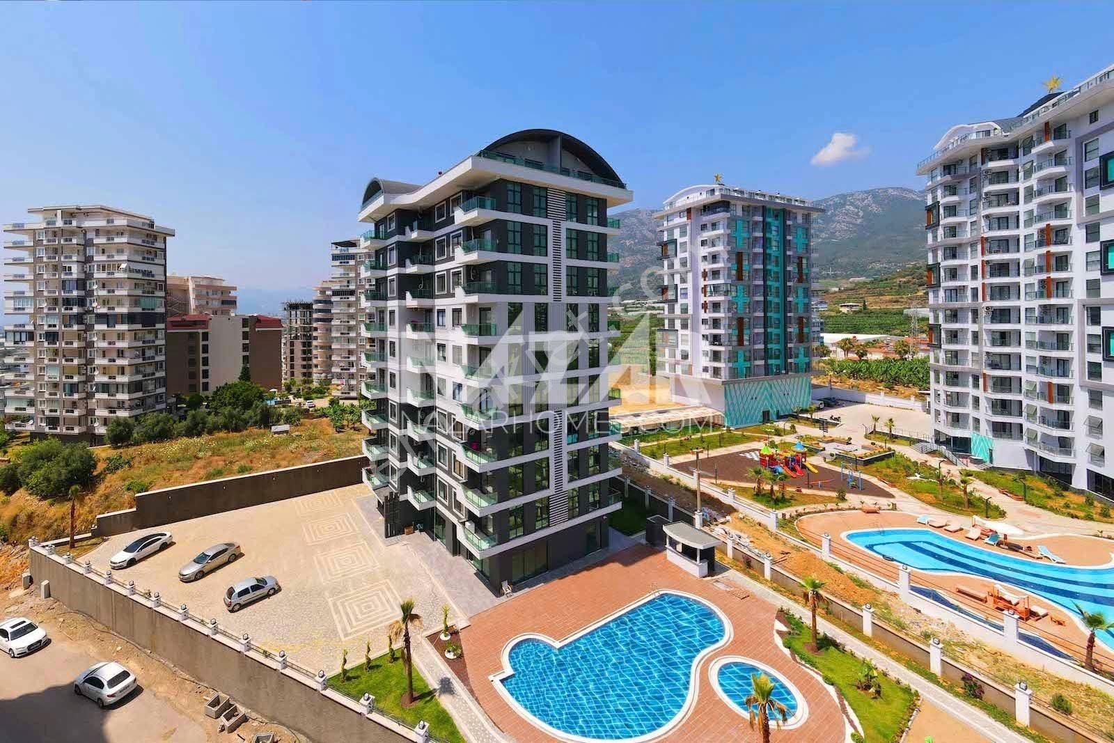 Alanya Mahmutlar Satılık Daire Alanya Mahmutlar’da Deniz Havuz Manzaralı 1+1 Lüks Daire