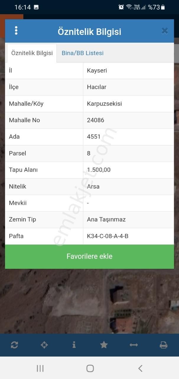 Hacılar Karpuzsekisi Satılık Villa İmarlı SEM Grup Gayrimenkul den 1500 m² villa parseli 