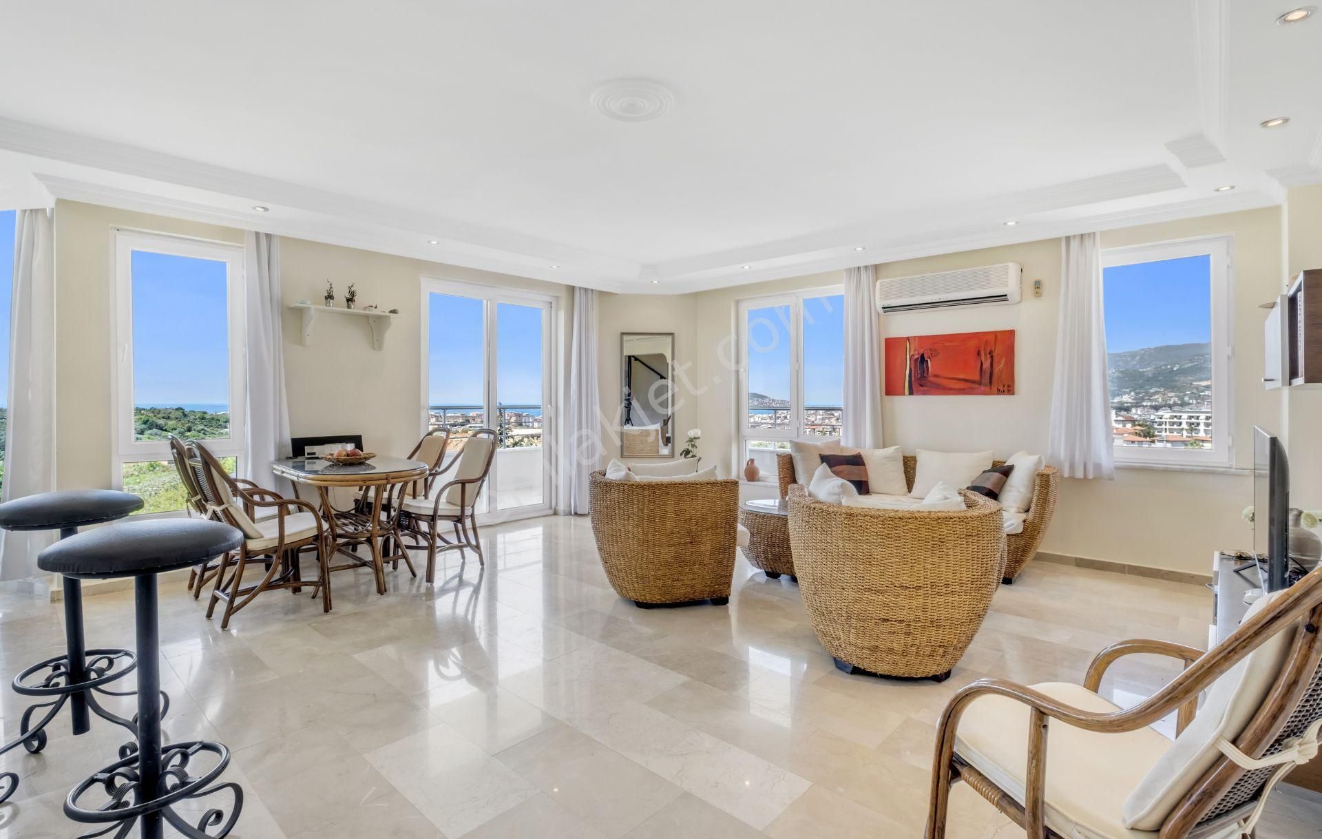 Alanya Oba Mah.full Manzaralı Eşyalı Satılık 3+1 Dubleks Daire - Görsel 3