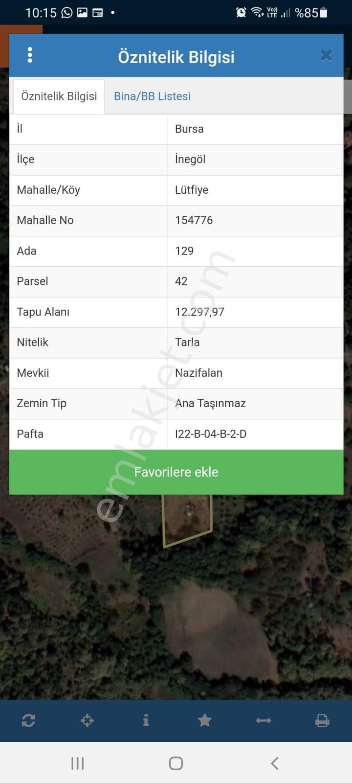İnegöl Lütfiye Köyünde 5140m2 Köy İmarında Kalan 12297m2 Arazi Satılıktır - Görsel 2