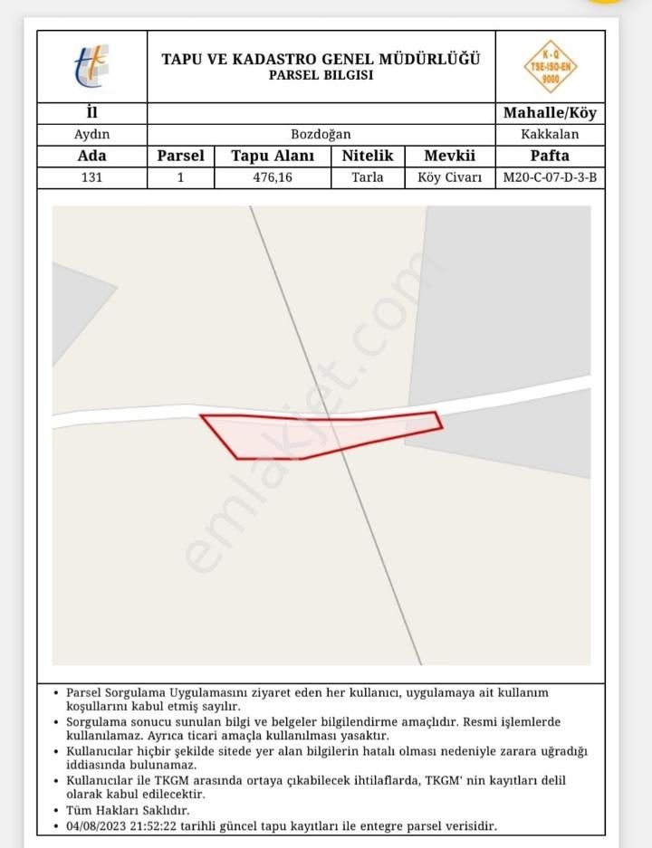 Bozdoğanda Yola 54 Mt Cepheli 476 M2 Satılık Arsa - Görsel 3