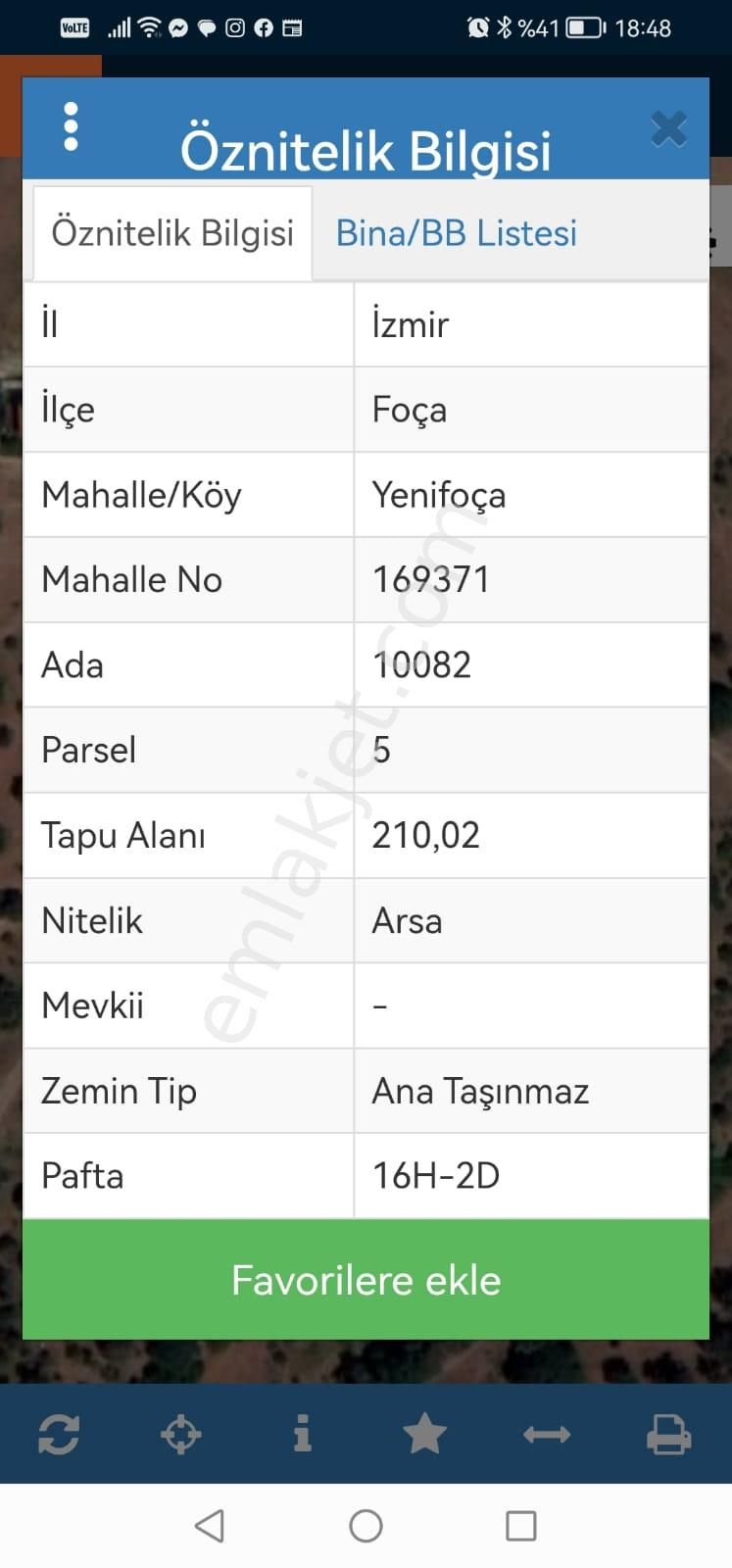 Yenifoça Donatkentte Satılık 3. Derece Doğal Sit (1.100.000 Tl) - Görsel 3