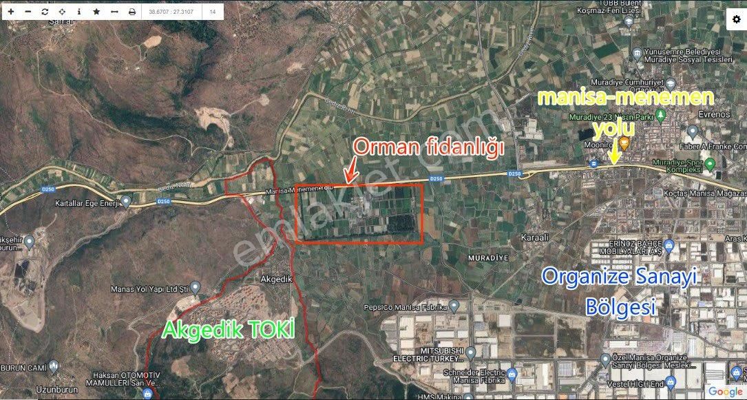 Yunusemre Akgedik Satılık Konut İmarlı Akgedik Tokinin Yanında 4 Kat 402m2 Satılık Yatırımlık Mükemmel Arsa