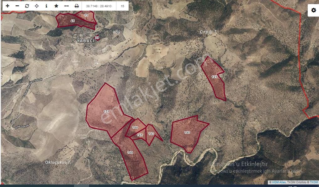 Köprübaşı Yabacı Satılık Tarla  KÖPRÜBAŞI YABACI'DA YATIRIMLIK 654.922 M2 SATILIK ARAZİ.