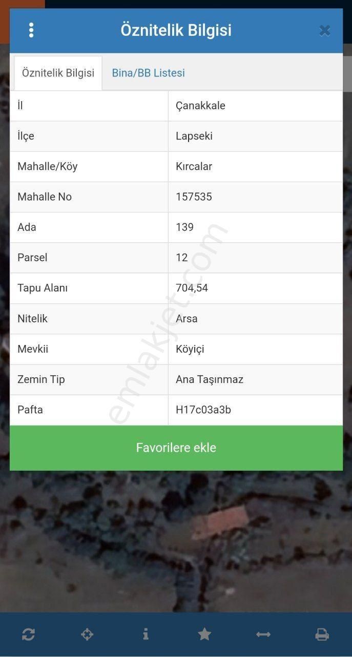 Lapseki Kırcalar Köyü Satılık Konut İmarlı Kacırılmaz Fırsat !!! Çanakkale - Lapseki - Kırcalarda 700 M² Arsa