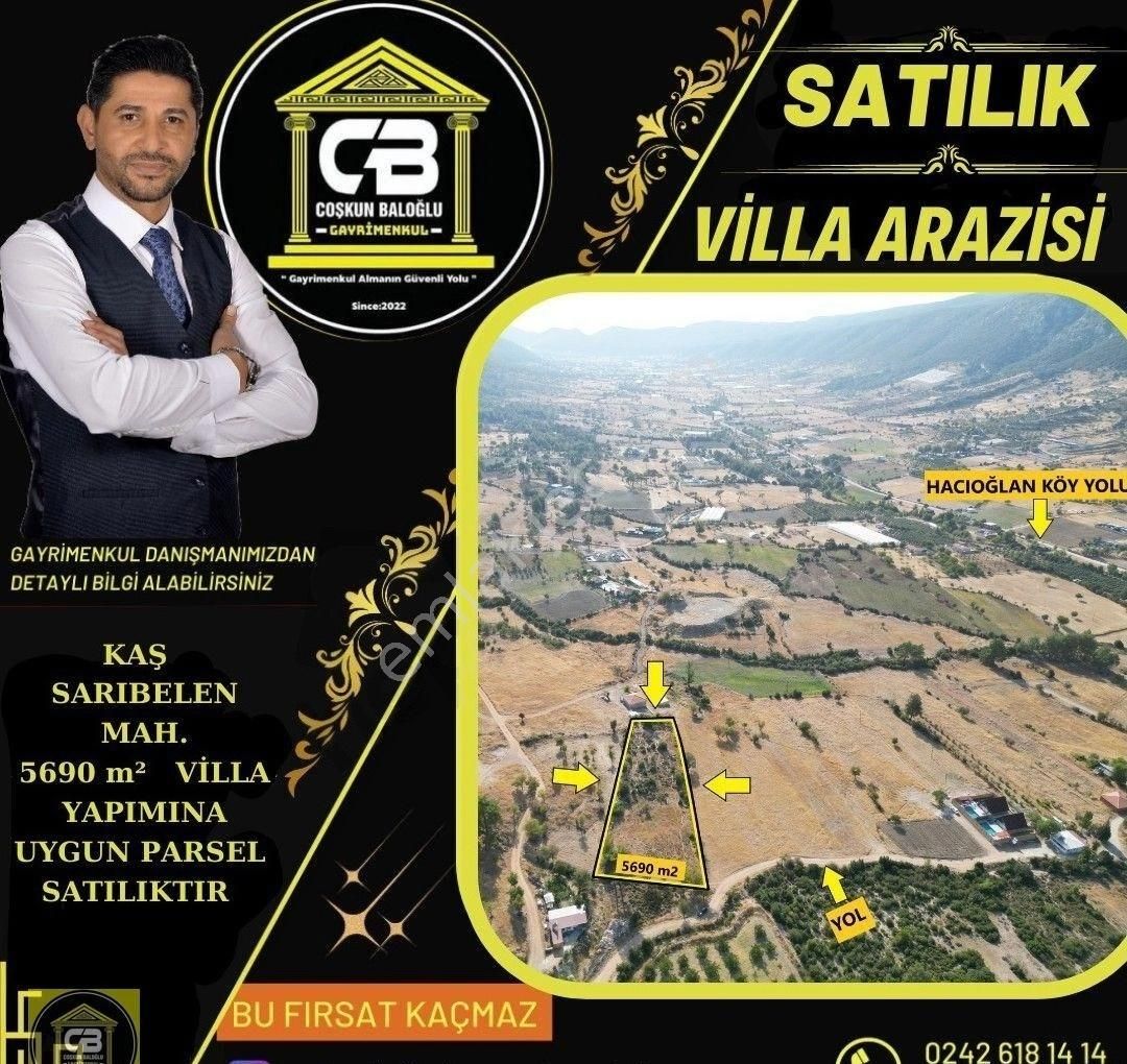 Kaş Sarıbelen Satılık Tarla Kaş Sarıbelen Mah.villalar Konumunda 5.690 M² Villa Arazisi Satılıktır