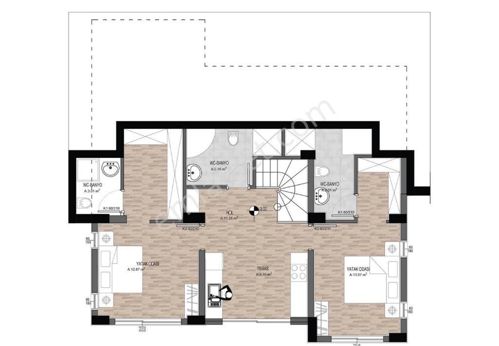Bodrum Gümüşlük Denize 600m Geniş Bahçeli Manzaralı Sıfır Villalar - Görsel 6