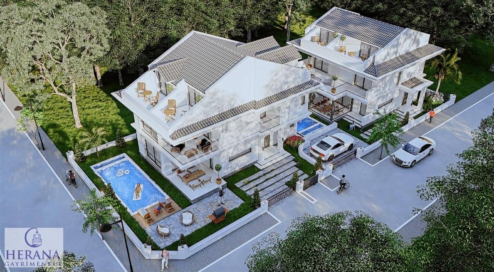 Fethiye Akarca Satılık Villa Akarca Mah.Denize 200 m. Mesafede 80m2 Taban Oturumlu Lüks Villa