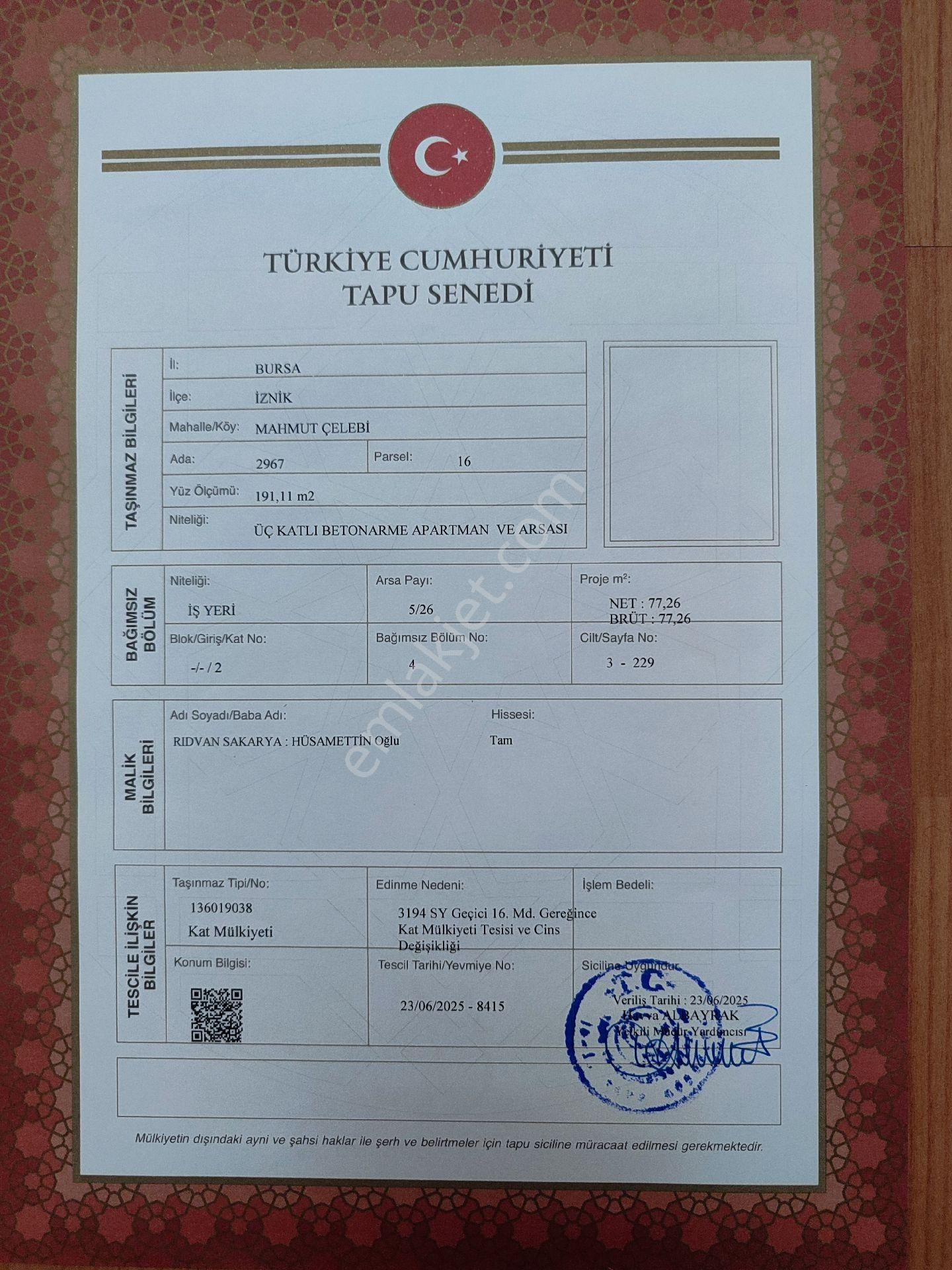 İznik Merkezi Yerde 4 Bölümden Oluşan İş Yeri Bina - Görsel 7