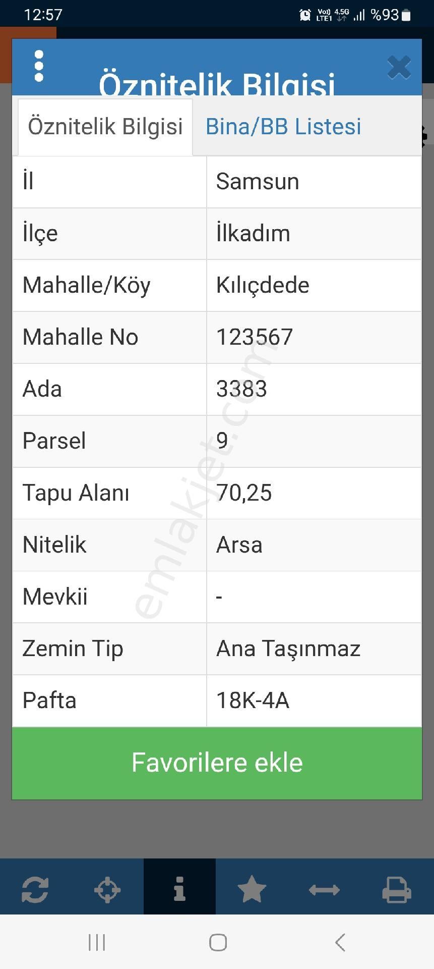 İlkadım Fevzi Çakmak Satılık Konut İmarlı SAMSUN İLKADIM FEVZİ ÇAKMAK MAHALLESİNDE SATILIK 70  METRE ARSA VE EV