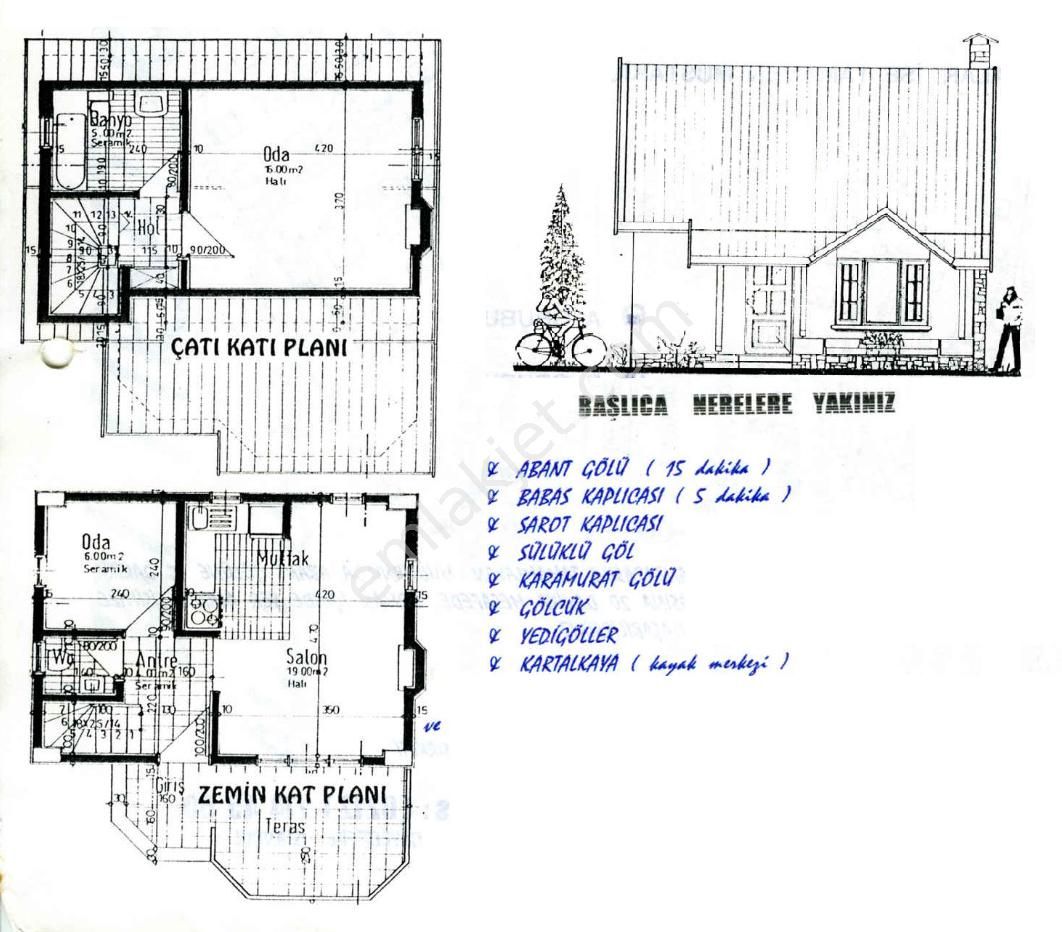 Bolu Mudurnu Karacakaya Bahçeli Dağ Evi - Görsel 11