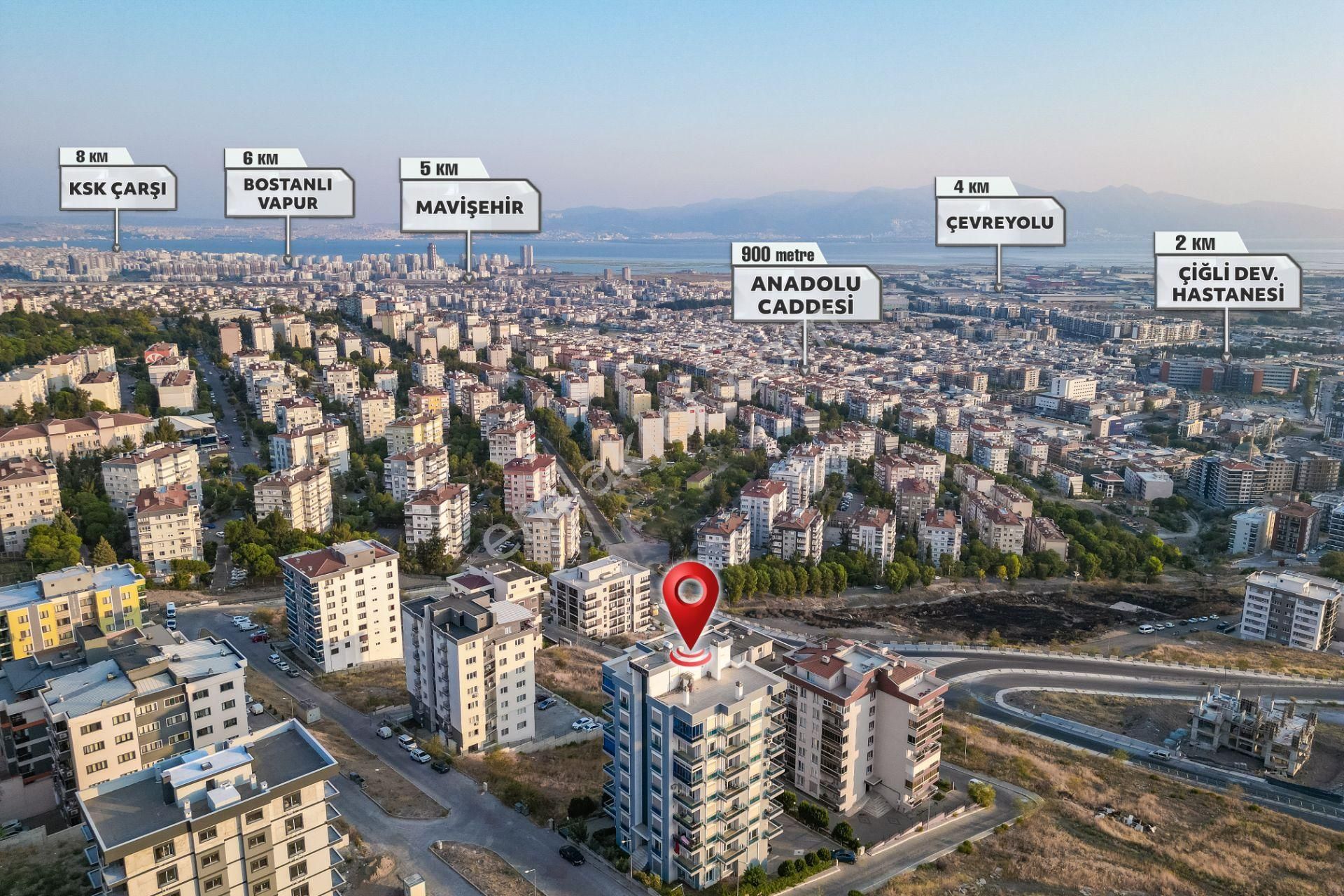 Çiğli Esentepe Satılık Daire  Çiğli Esentepe'de 5+1 300 m2 Geniş Deniz Manzaralı Satılık Daire